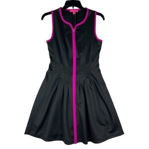 Betsey Johnson Mini Dress Womens Size 4 Black Pink